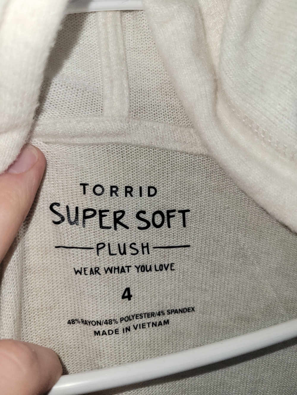 New Torrid Relaxed Super Soft Oatmeal Plush Tunic Hoodie 4 4X - Picture 3 of 10